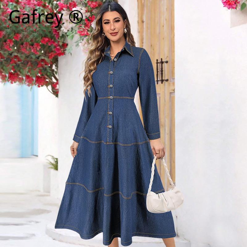 Women Fashion Jeans - Yeni Moda Kot Jean Gömlek Elbise
