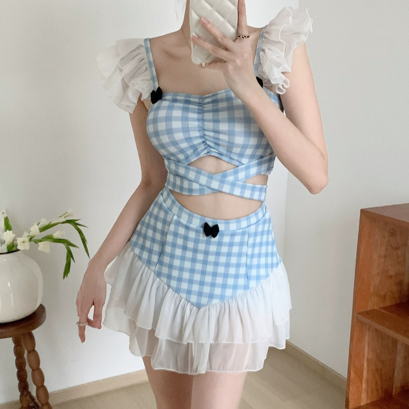 Women Fashion Korean - Bayanlar Zayıflama Halter Mayo Sevimli Ilmek