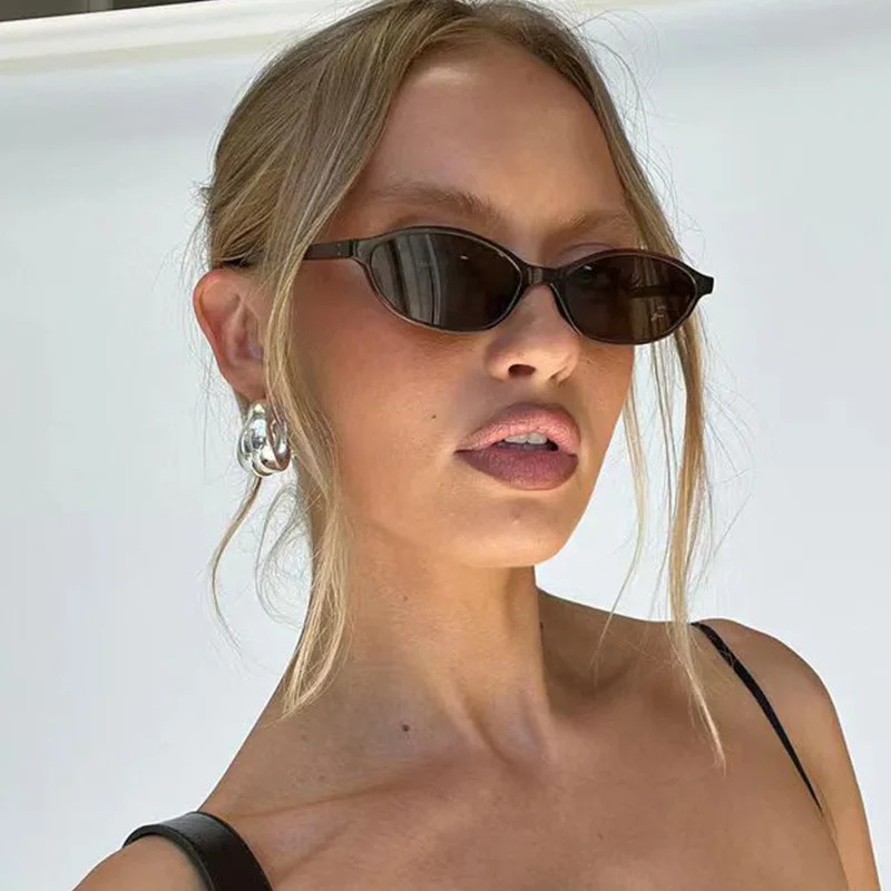 Women'S Fashion Eyeglass Frames - Retro Oval Çerçeve Güneş Gözlüğü Moda