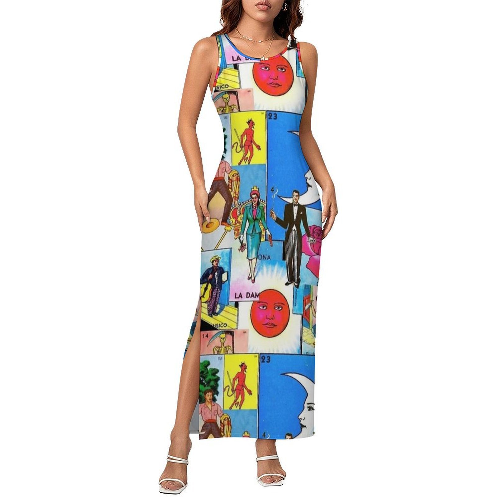 Women'S Fashion From The 60S - Loteri Kartı 60'lar Retro Baskılı Vücut