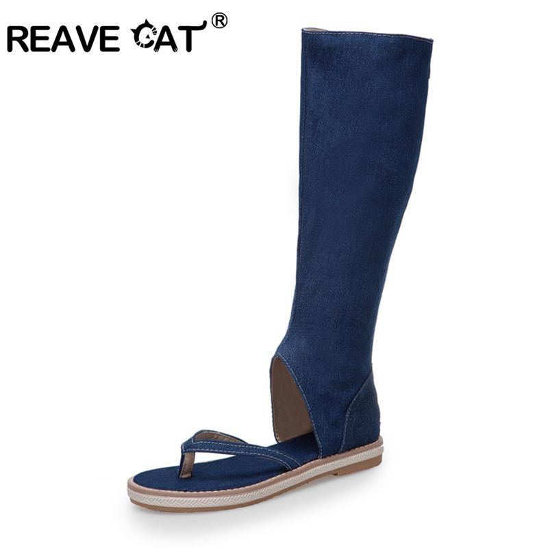 Women Fashion Jeans - REAVE KEDI ayakkabı klip burunlu sandalet