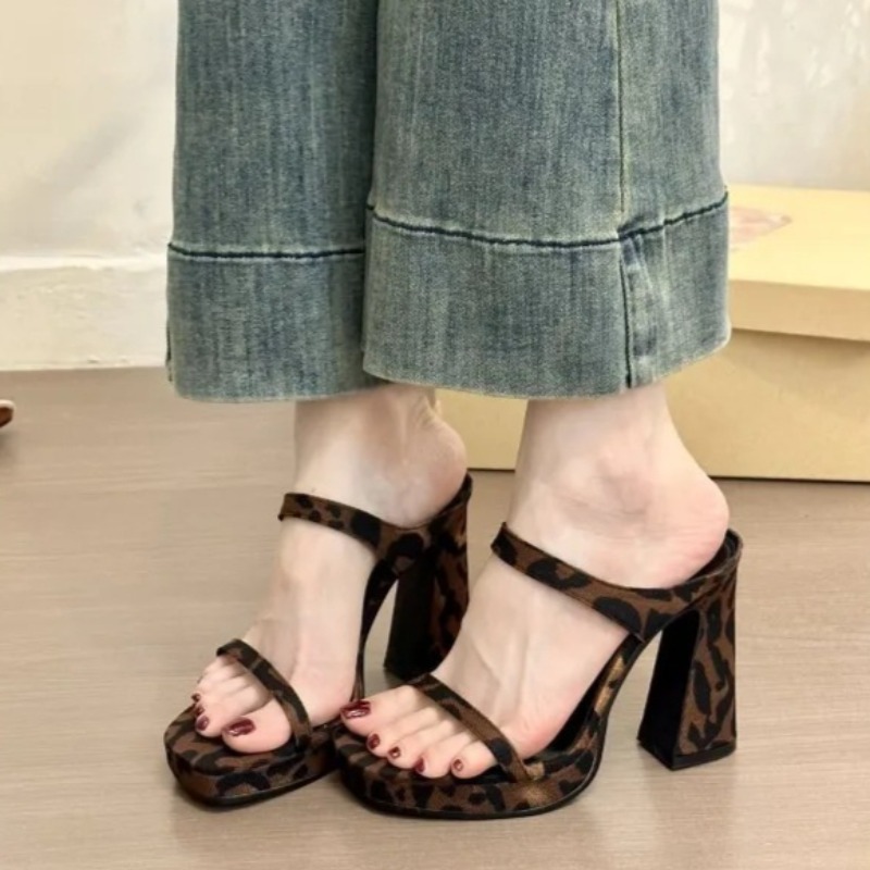 Women Fashion Korean - Kadın Sandalet Moda Kalın Tabanlı Yüksek