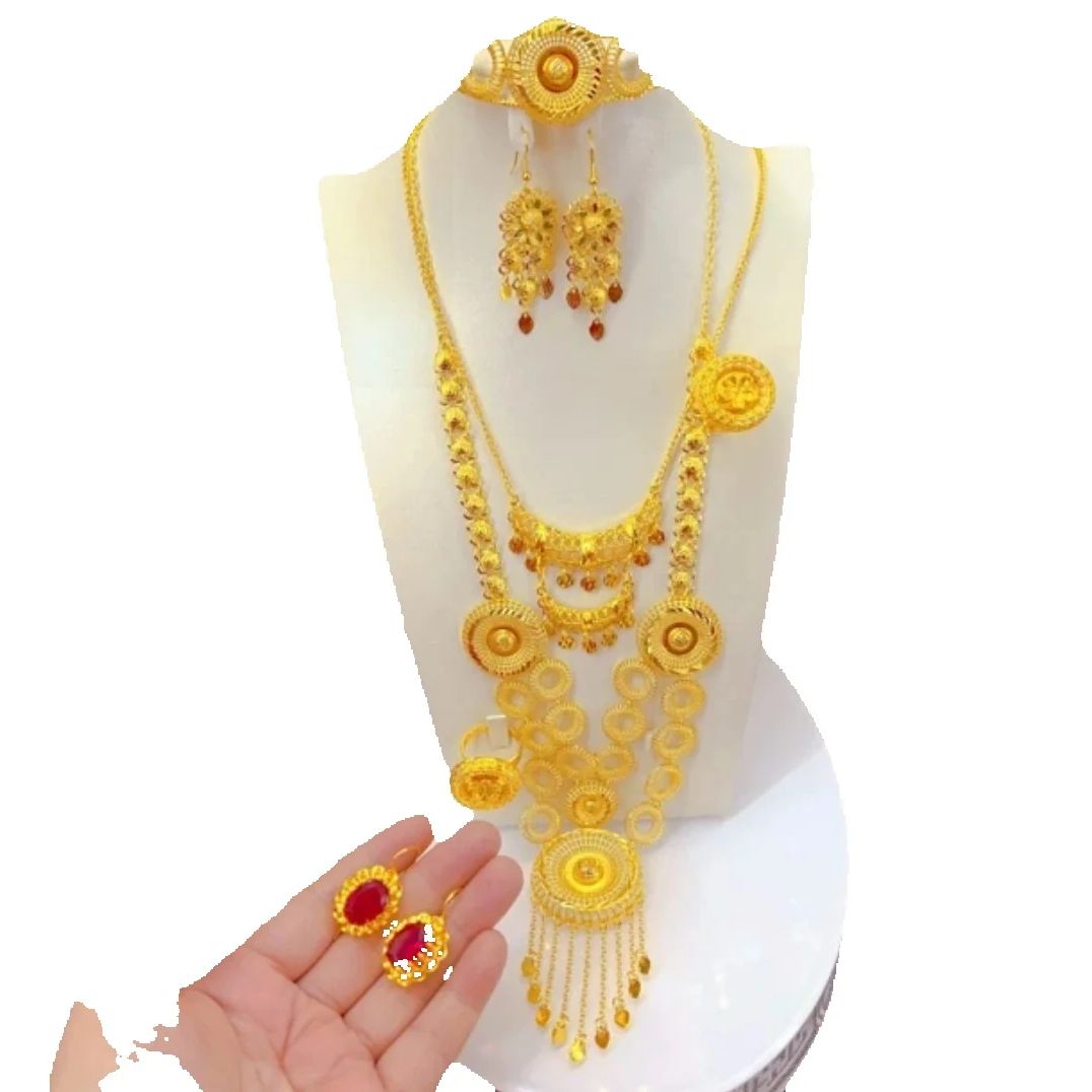 Yeni Dubai Modası Lüks 24 Ayar - Women'S Fashion Rings Gold incelemesi ve fiyatı