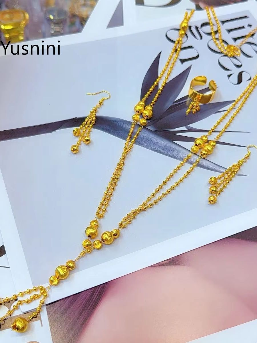 Yeni Moda Lüks Dubai 24 Ayar A - Women'S Fashion Rings Gold incelemesi ve fiyatı