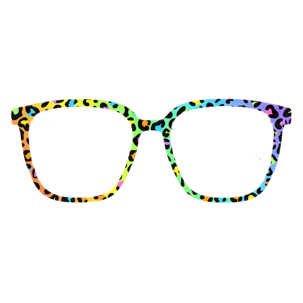 Trendy Gökkuşağı Leopar Baskı  - Women'S Fashion Eyeglass Frames incelemesi ve fiyatı
