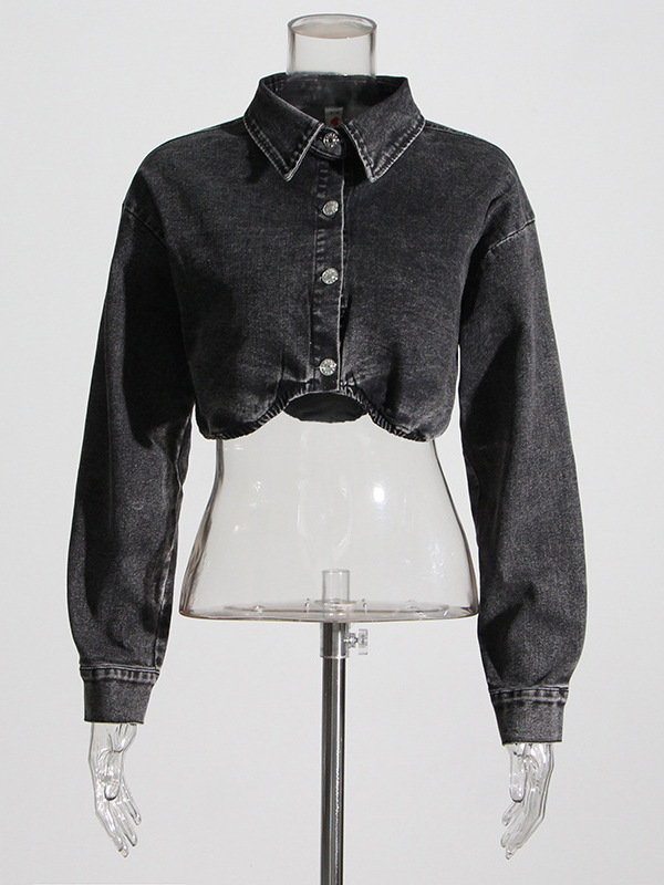   Duman Grisi Kısa Kot Ceket v - Women'S Fashion Utility Jacket incelemesi ve fiyatı