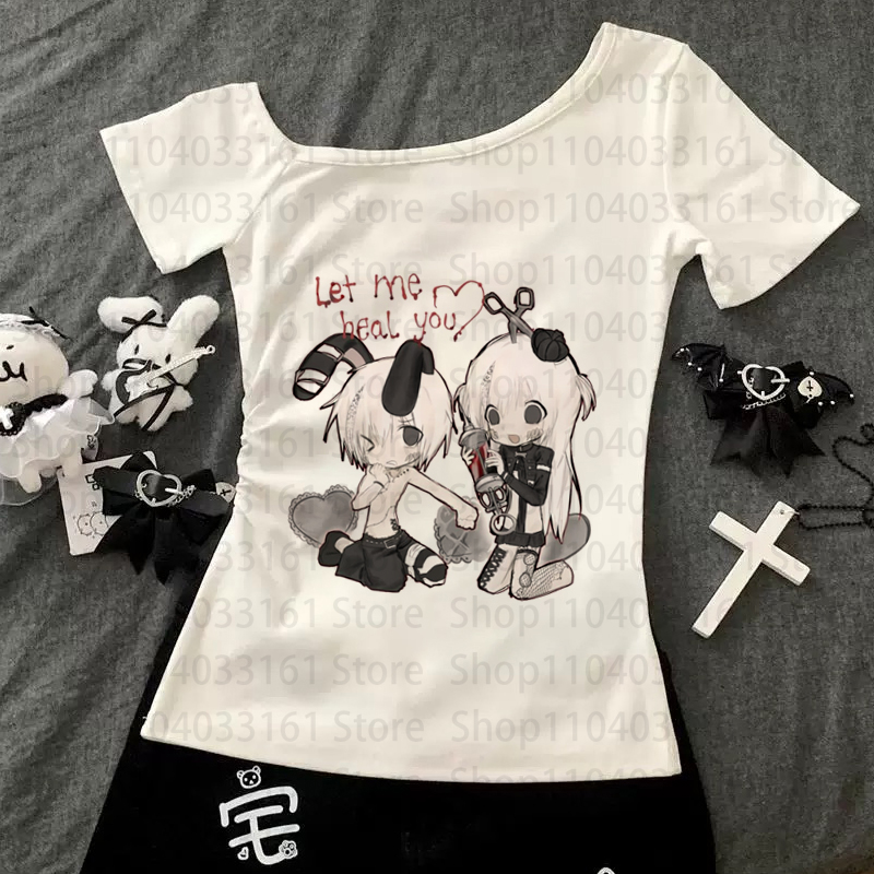 Anime Kız Y2k Tişört Gotik Beb - Women'S Fashion From The 90S incelemesi ve fiyatı