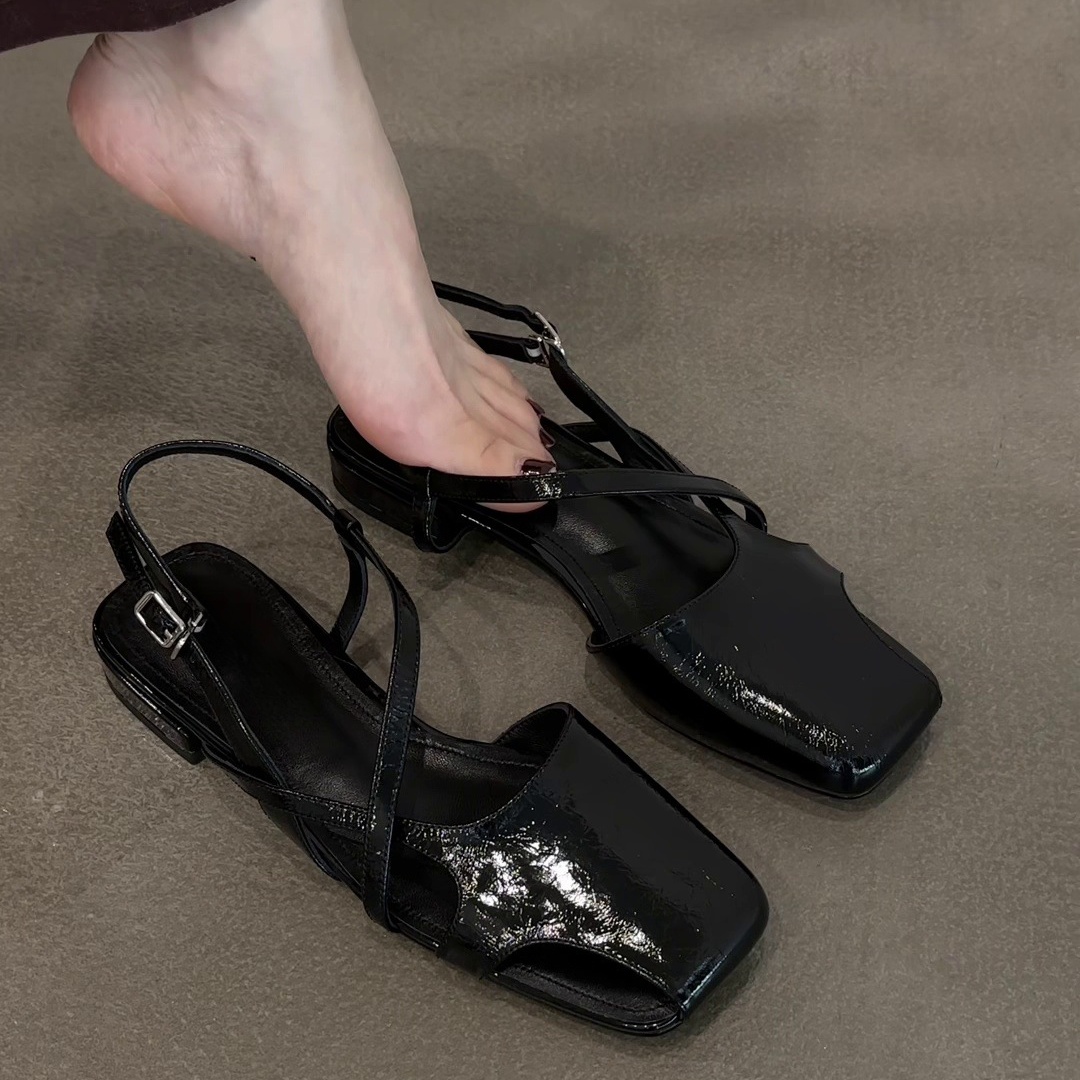 Moda Patent Deri Sandaletler A - Women Fashion Korean incelemesi ve fiyatı