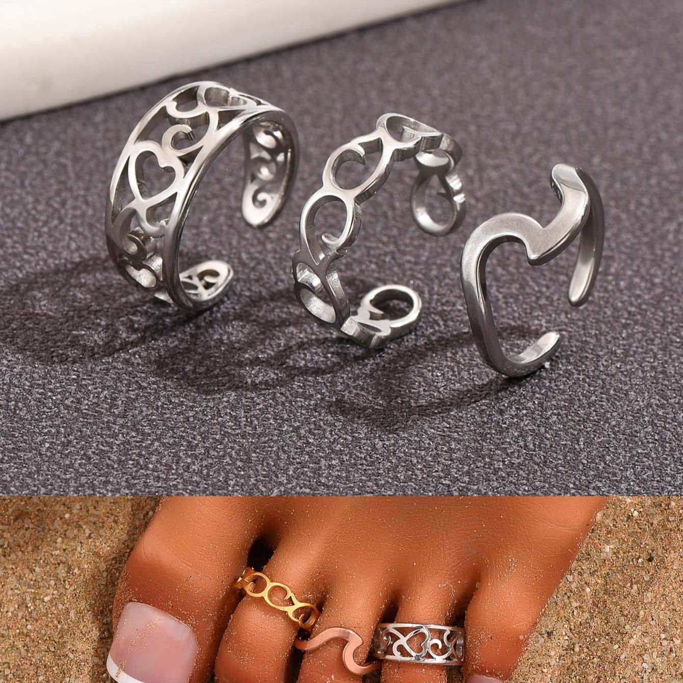 Kadınlar için 3 adet dolgulu a - Women'S Fashion Rings Gold incelemesi ve fiyatı