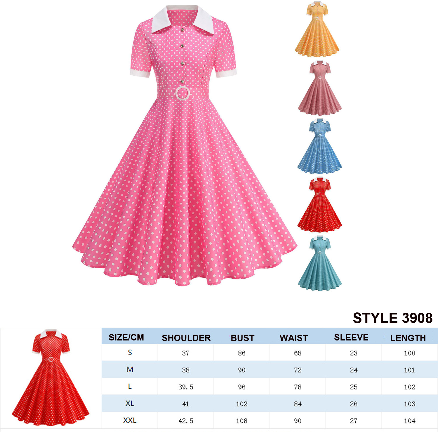 Ekose Vintage Ofis Yaz Elbisel - Women'S Fashion From The 60S incelemesi ve fiyatı