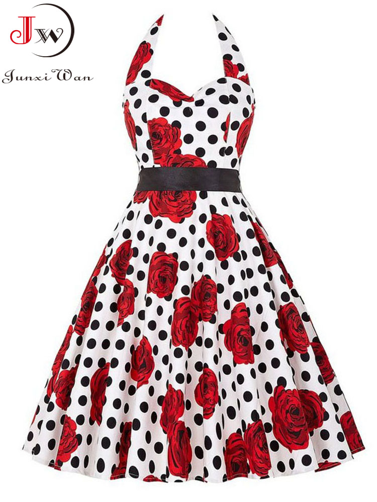 Kadın yaz Polka Dot Vintage el - Women'S Fashion From The 60S incelemesi ve fiyatı