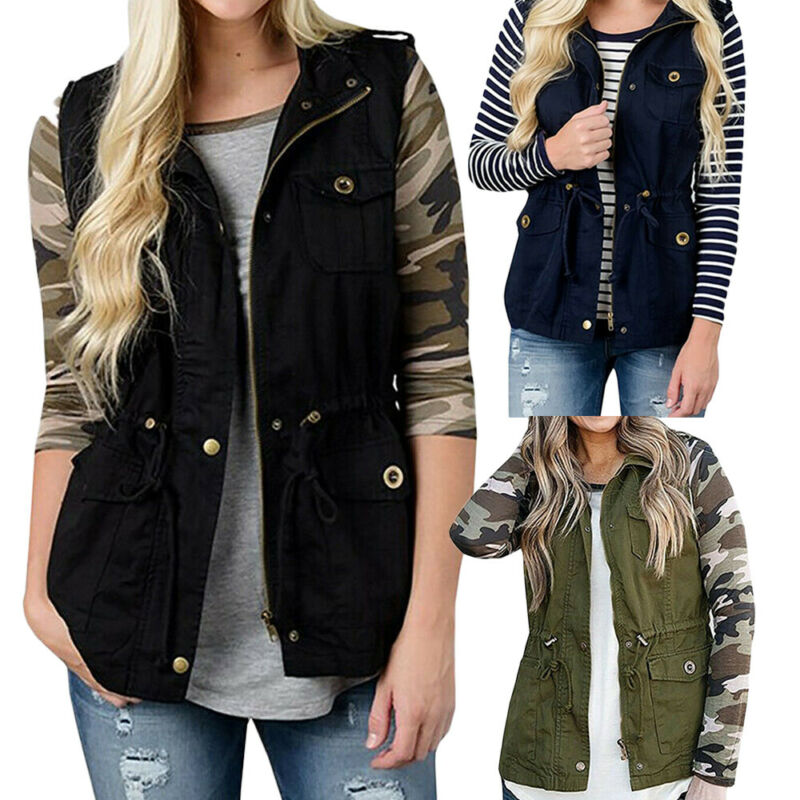 Moda kadın yelek zeytin kargo  - Women'S Fashion Utility Jacket incelemesi ve fiyatı