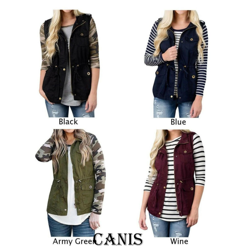 Moda kadın yelek zeytin kargo  - Women'S Fashion Utility Jacket incelemesi ve fiyatı